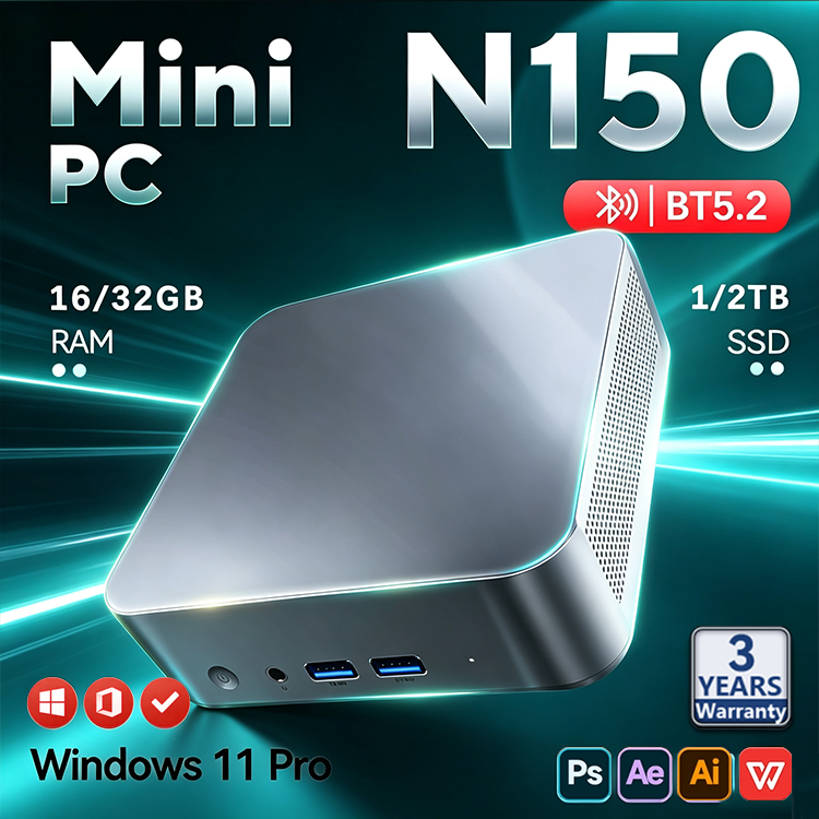 Pc Gaming Compact - Mini PC portable Intel N150 2026