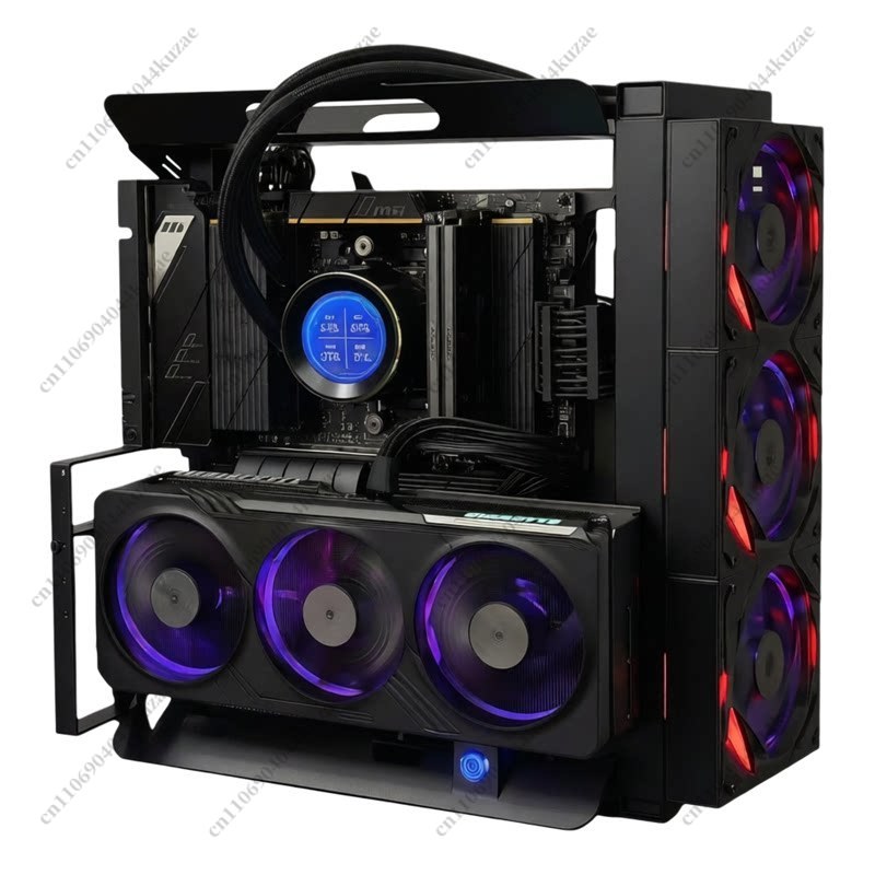 Gpu Vertical Mount - Boîtier d'ordinateur à châssis ouvert, prend