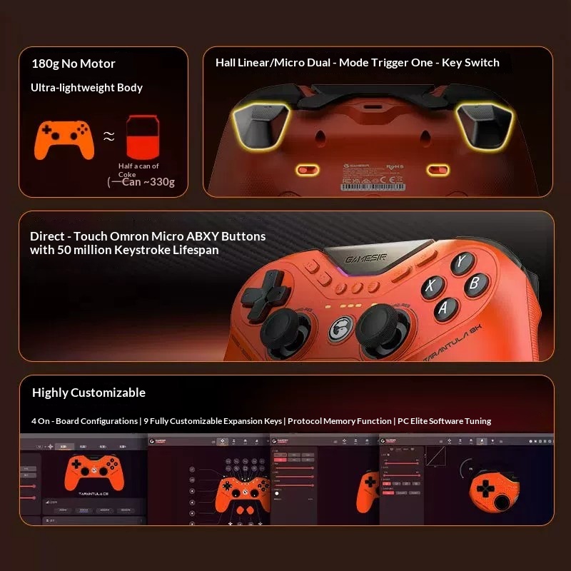 Joystick Pc Gaming - Manette de jeu filaire GameSir Tarantula