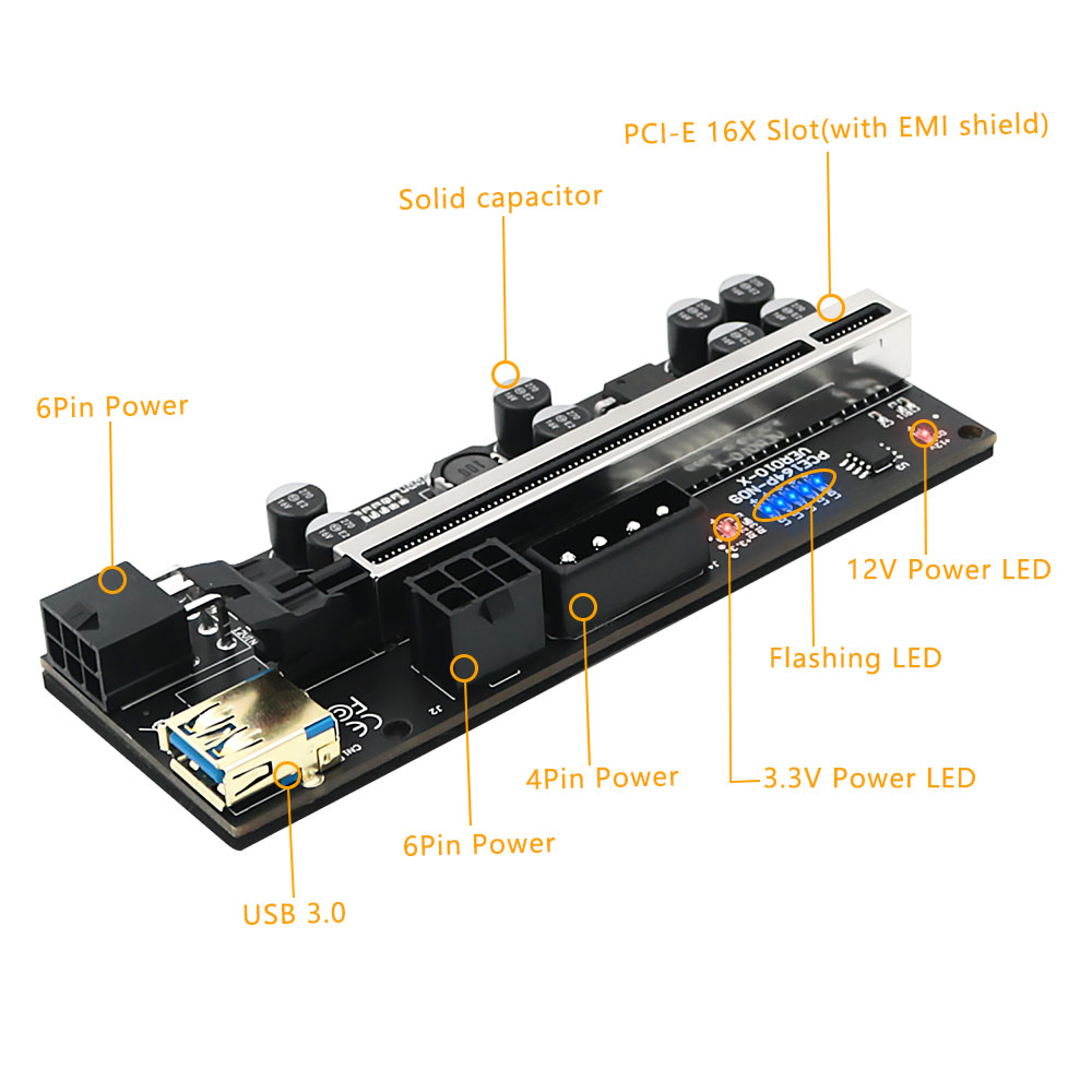 PCIE Riser 010 010X VER010X 01 - Gpu Vertical Mount avis et prix