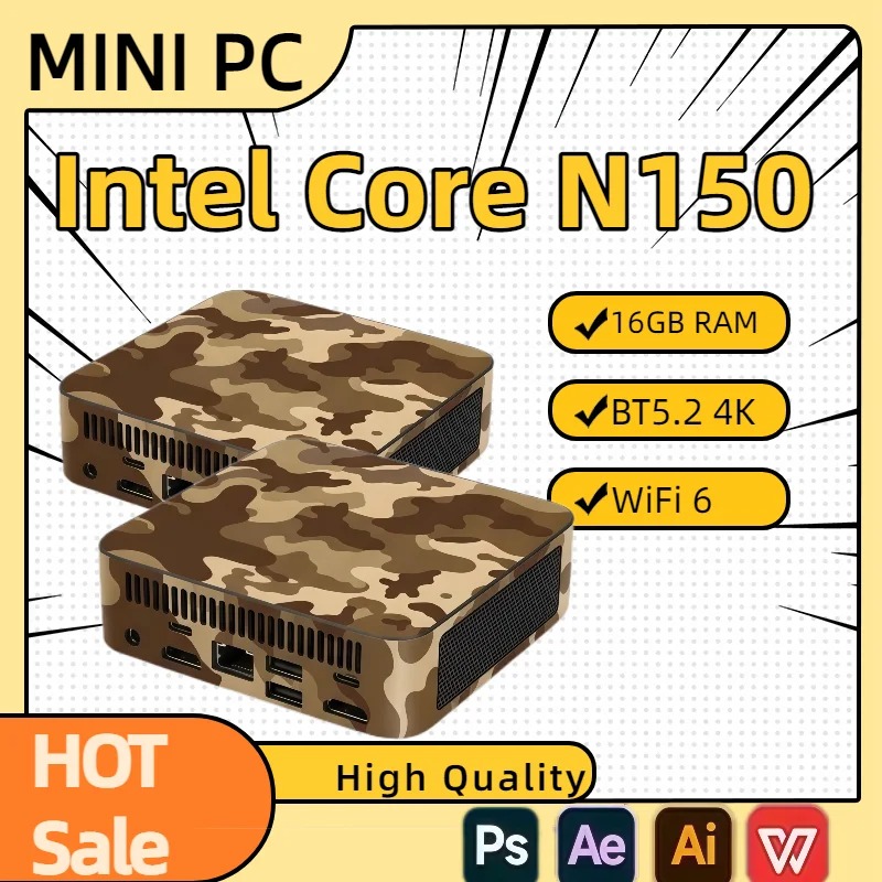 Mini PC compact Intel N150, or - Pc Gaming Compact avis et prix