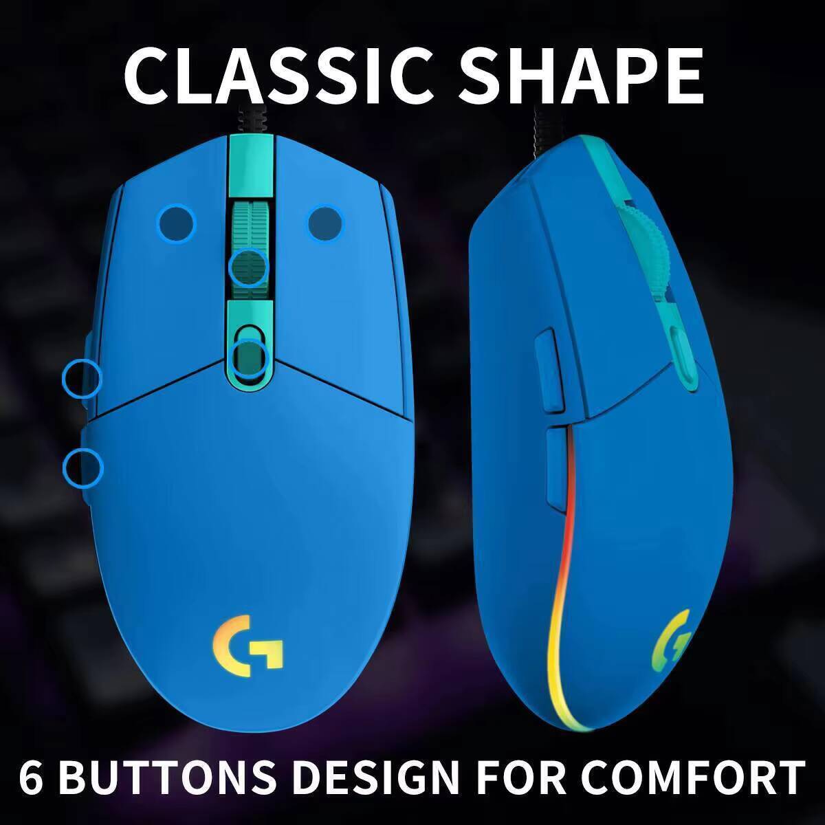 Souris de jeu Logitech G203, c - Logitech Mouse G203 avis et prix