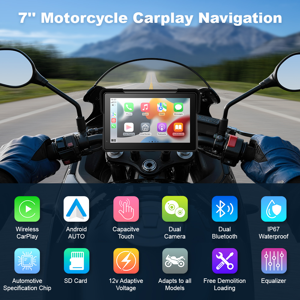 BEPOCAM 5/7'' Carplay Moto DVR - Pc Gaming Vr avis et prix